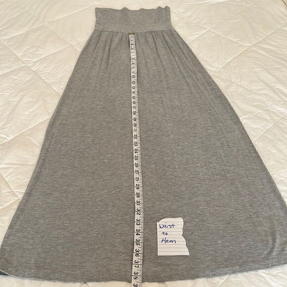 Kismet heathered grey maxi skirt or strapless dress so many style options GUC - Picture 5 of 9